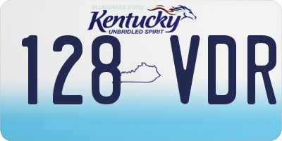 KY license plate 128VDR