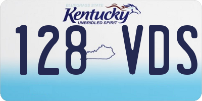 KY license plate 128VDS