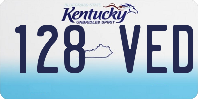 KY license plate 128VED