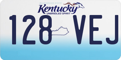 KY license plate 128VEJ