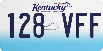 KY license plate 128VFF