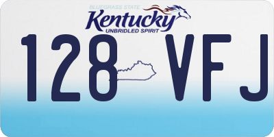 KY license plate 128VFJ