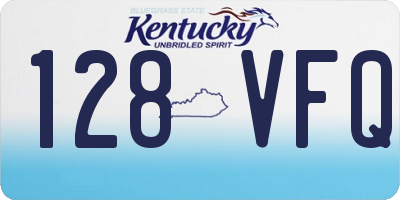 KY license plate 128VFQ