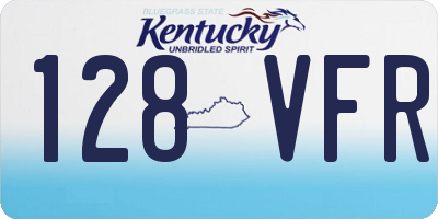 KY license plate 128VFR