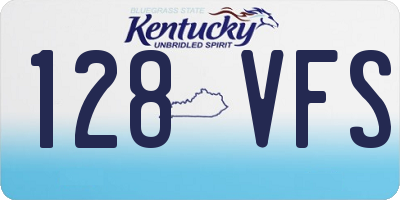 KY license plate 128VFS