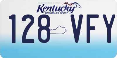 KY license plate 128VFY