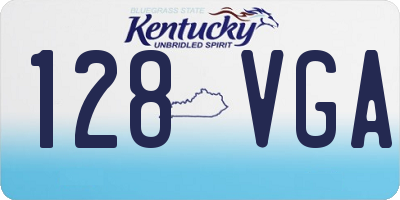 KY license plate 128VGA