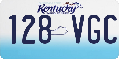 KY license plate 128VGC