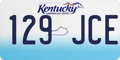 KY license plate 129JCE