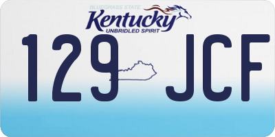 KY license plate 129JCF