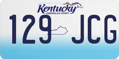 KY license plate 129JCG