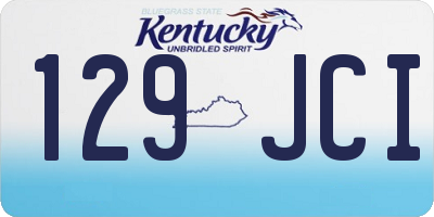 KY license plate 129JCI