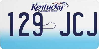 KY license plate 129JCJ