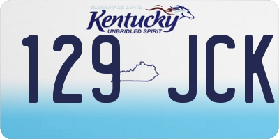 KY license plate 129JCK