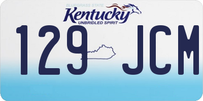 KY license plate 129JCM