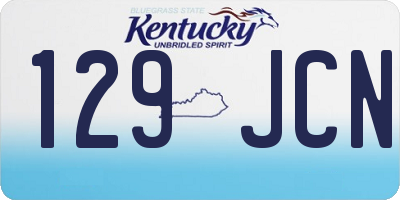 KY license plate 129JCN