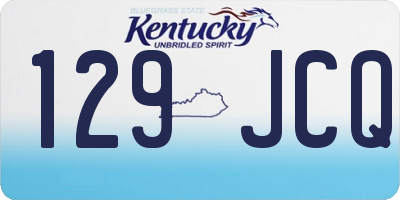 KY license plate 129JCQ