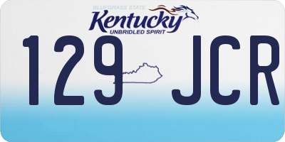 KY license plate 129JCR