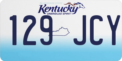 KY license plate 129JCY