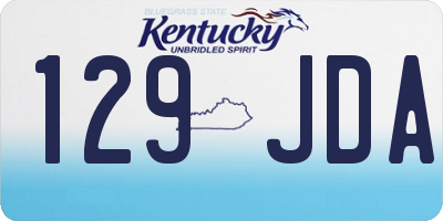 KY license plate 129JDA