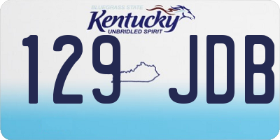KY license plate 129JDB