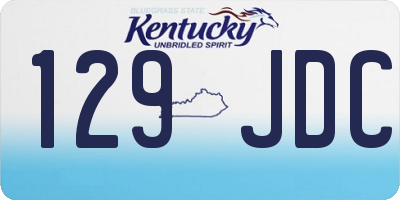 KY license plate 129JDC