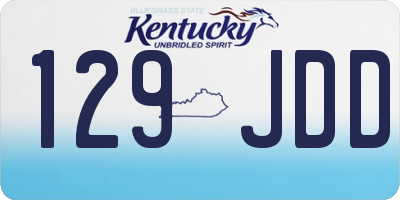 KY license plate 129JDD