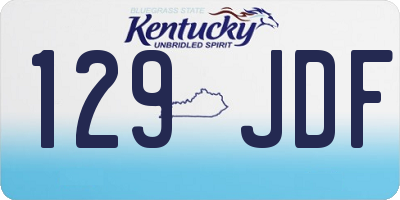KY license plate 129JDF