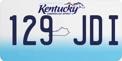 KY license plate 129JDI
