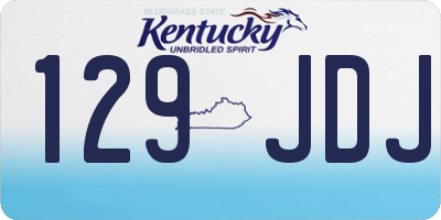 KY license plate 129JDJ