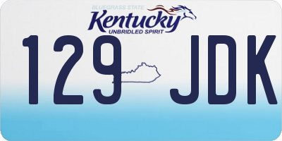 KY license plate 129JDK