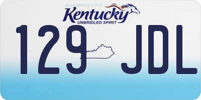 KY license plate 129JDL