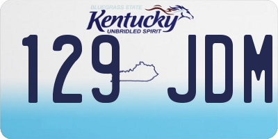 KY license plate 129JDM