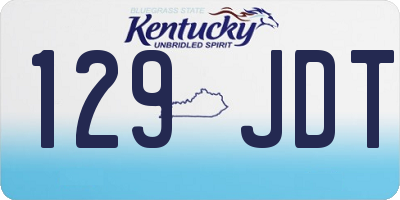 KY license plate 129JDT