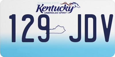 KY license plate 129JDV