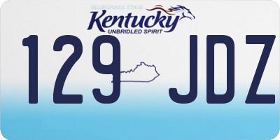 KY license plate 129JDZ