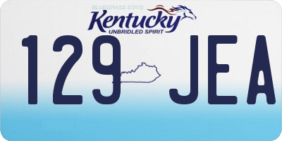 KY license plate 129JEA