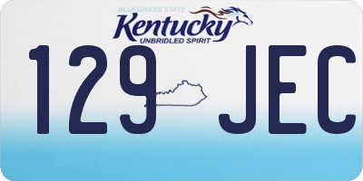 KY license plate 129JEC