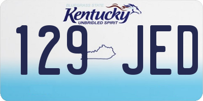 KY license plate 129JED