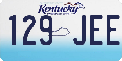 KY license plate 129JEE