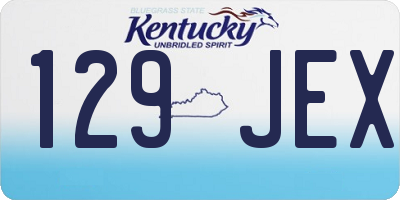 KY license plate 129JEX