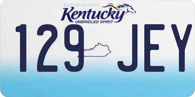 KY license plate 129JEY