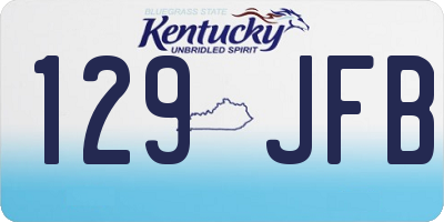 KY license plate 129JFB