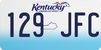 KY license plate 129JFC