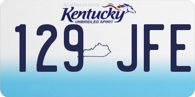 KY license plate 129JFE