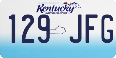 KY license plate 129JFG
