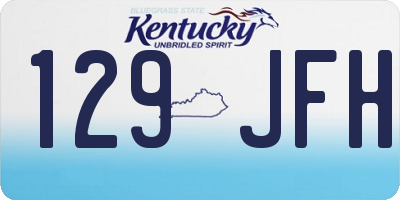 KY license plate 129JFH