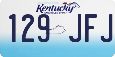 KY license plate 129JFJ