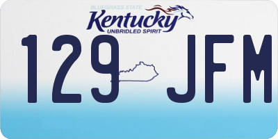 KY license plate 129JFM