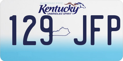 KY license plate 129JFP